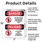 Signmission Do Not Enter Authorized Only Bilingual Danger Sign, Plastic, 7in W x 10in L, 2PK OS-2PACK-DS-P-710-VS-1144 - alternate 2